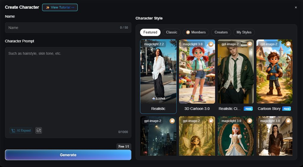 customize ai character appearance
