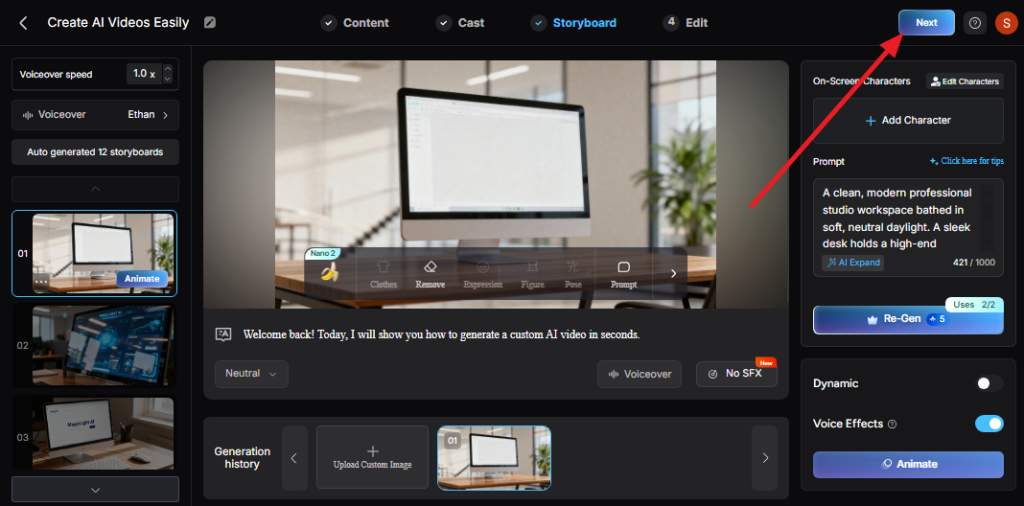 review storyboard magiclight explainer video