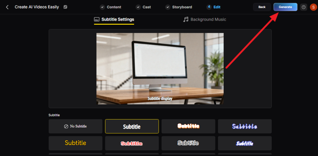 add subtitles and background music magiclight ai