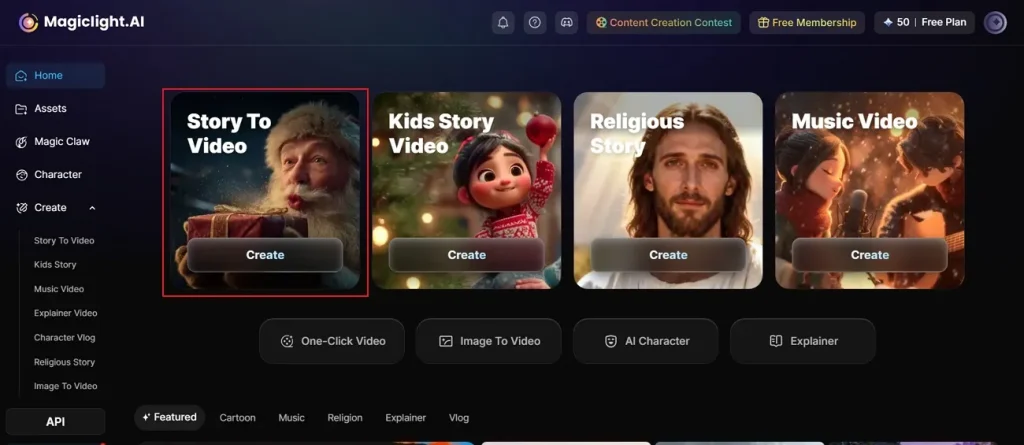 access story to video feature