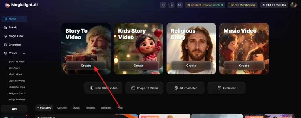 create story to video