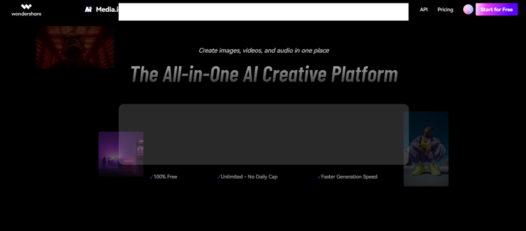 home interface of media io
