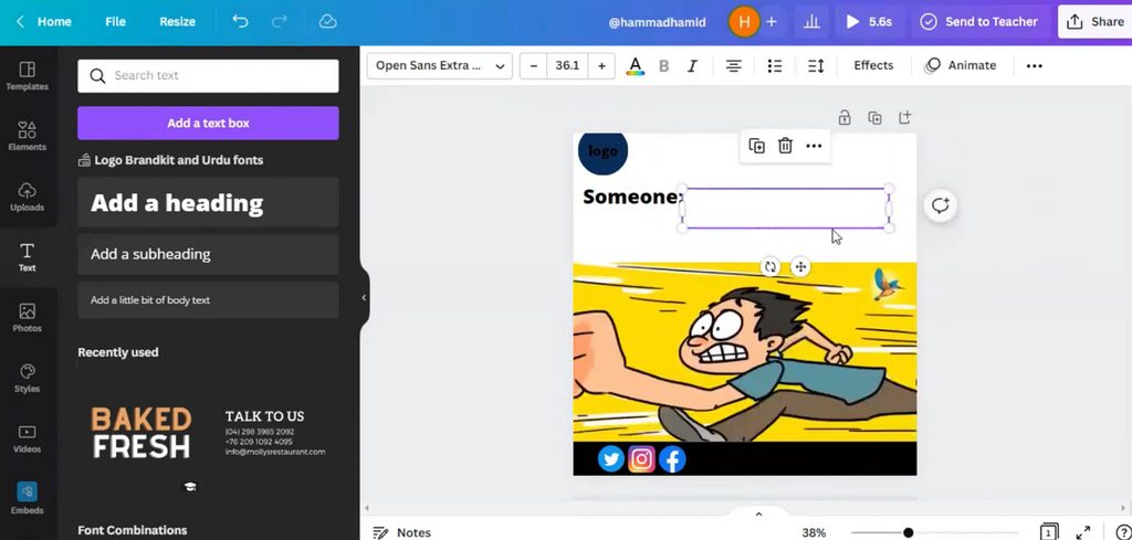 customizing text on meme template