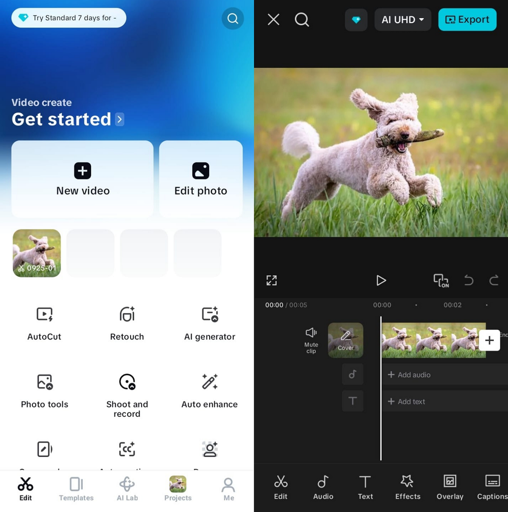 edit picture video in capcut