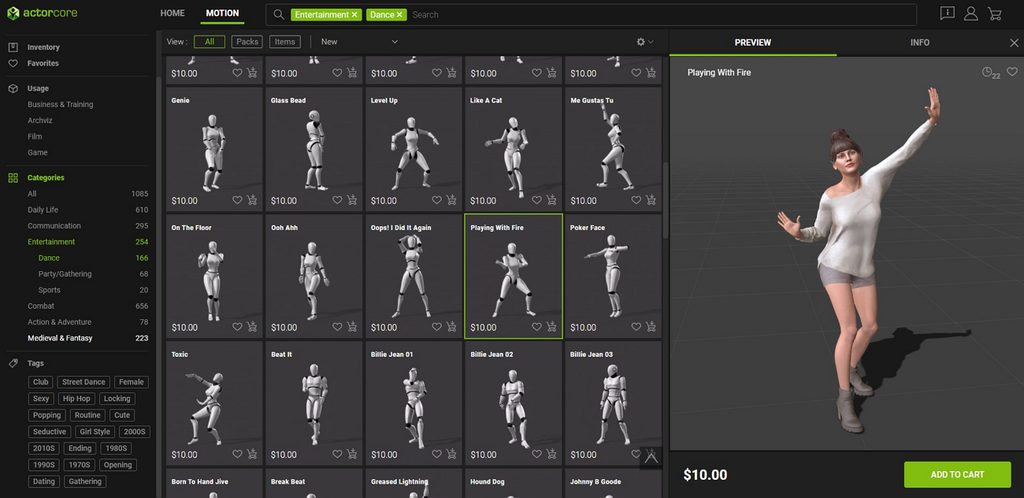 ready made character movement collection