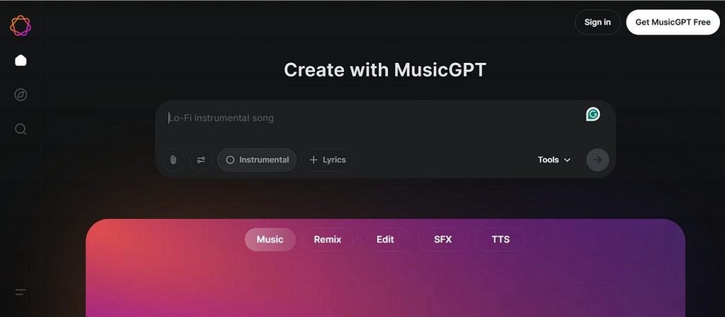 ype your song idea