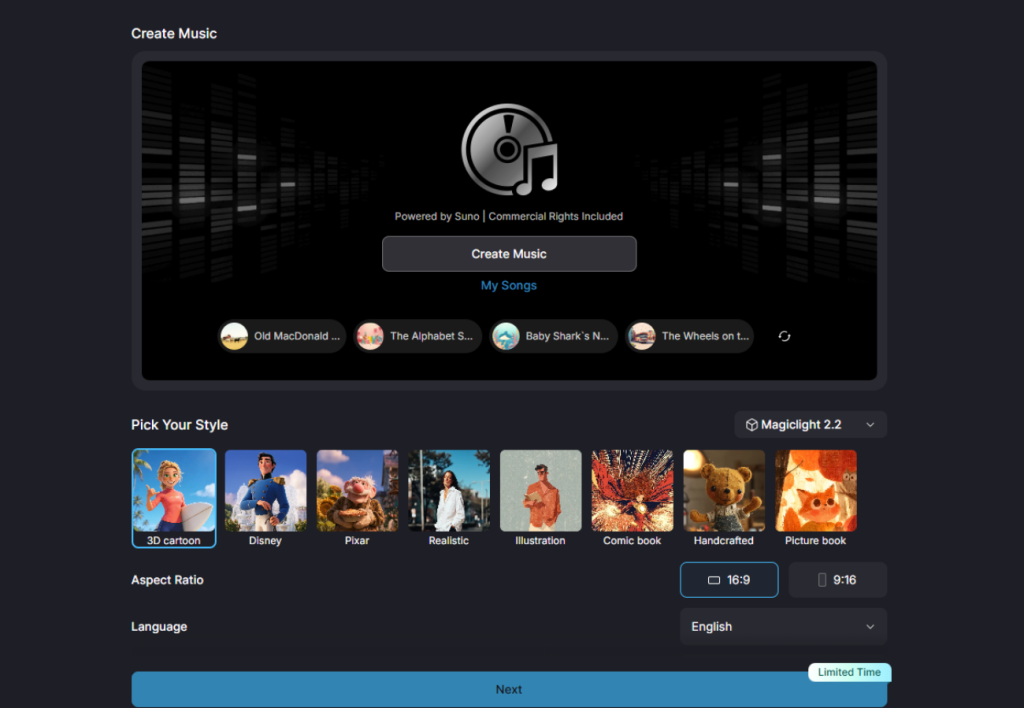 create song based visuals