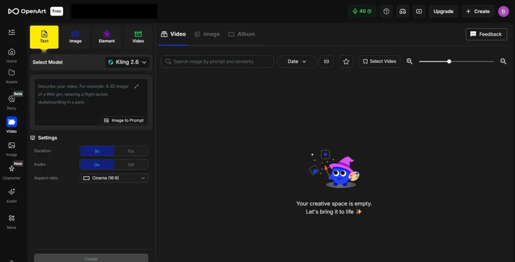 generating video through openart