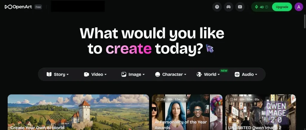 start creating video with openart