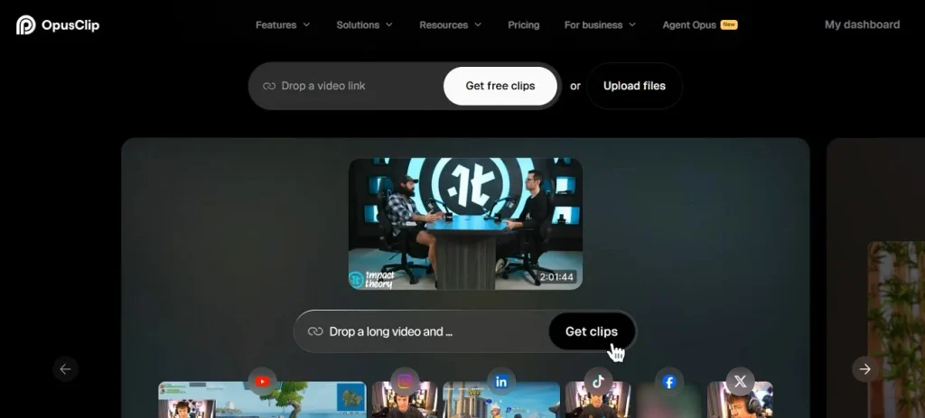  turn long videos viral clips opusclip