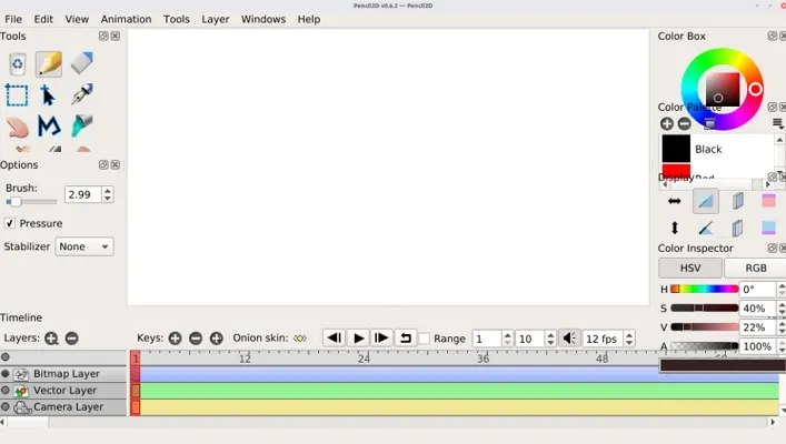 free software pencil2d for animation