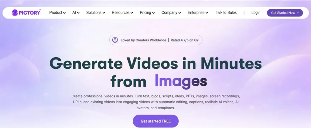 pictory text to video tool