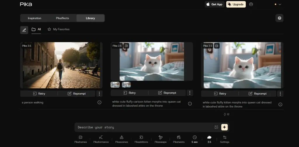 using pika labs generator customized videos