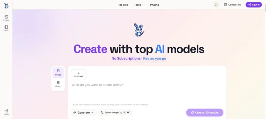 higgsfield ai alternative pixel bunny