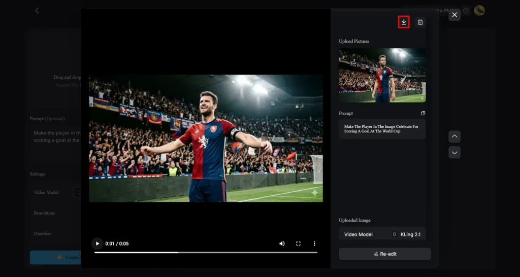 review ai generated video or download