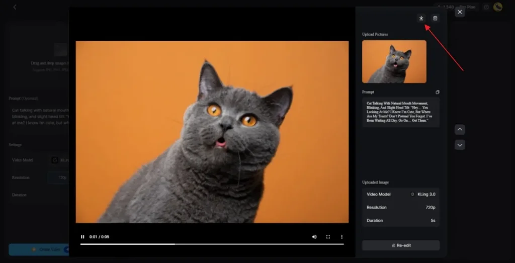 check and save generated video