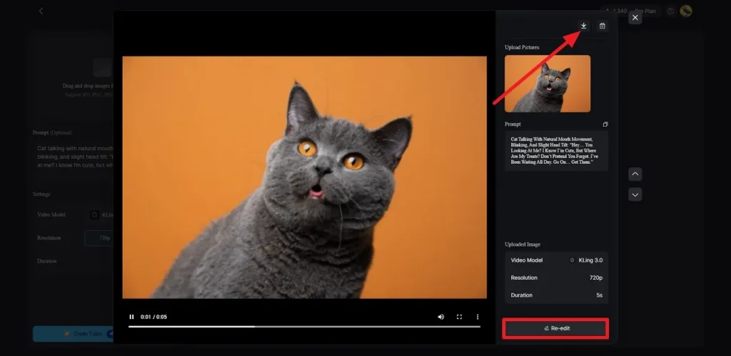 preview and download video from image