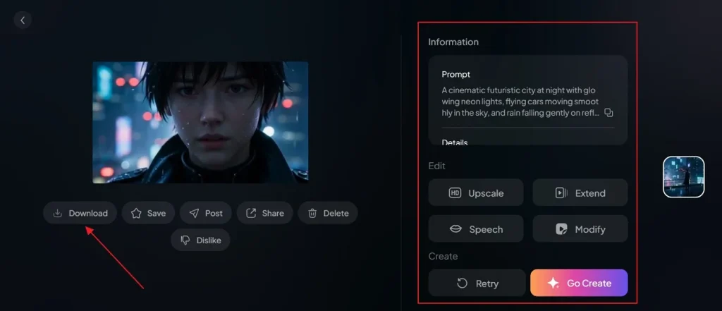 watch and download video pixverse ai