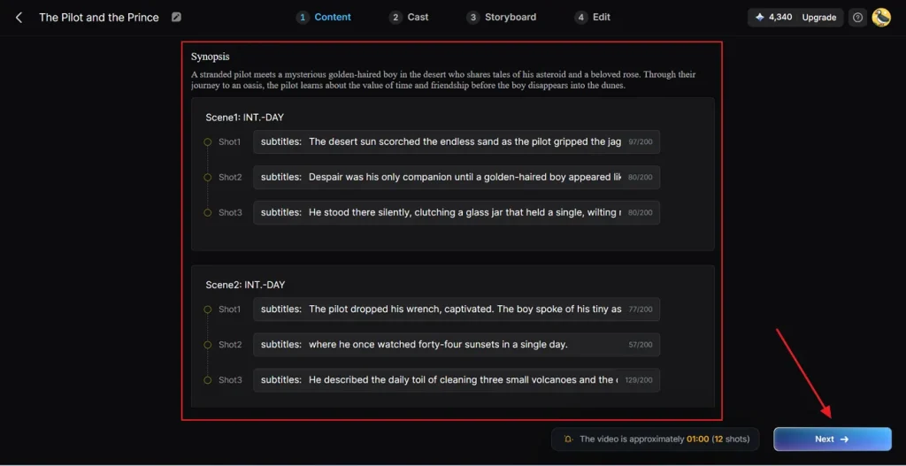 check video summary and flow