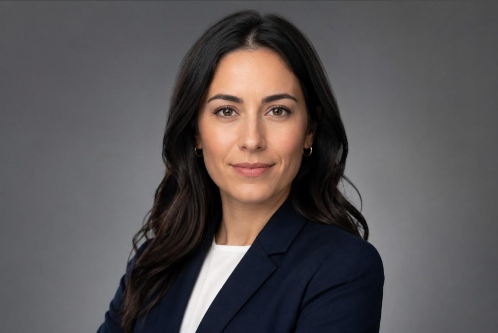 corporate woman smiling confidently