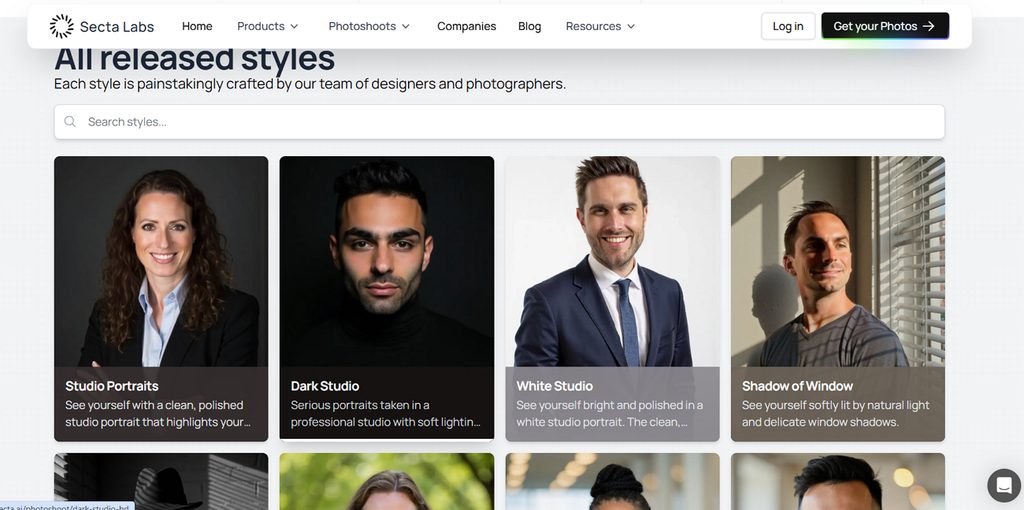 browsing varied secta portrait looks