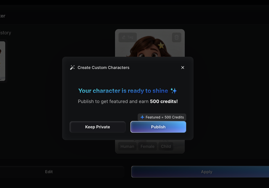 publish character