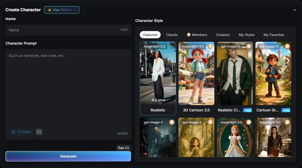 make consistent cast across scenes