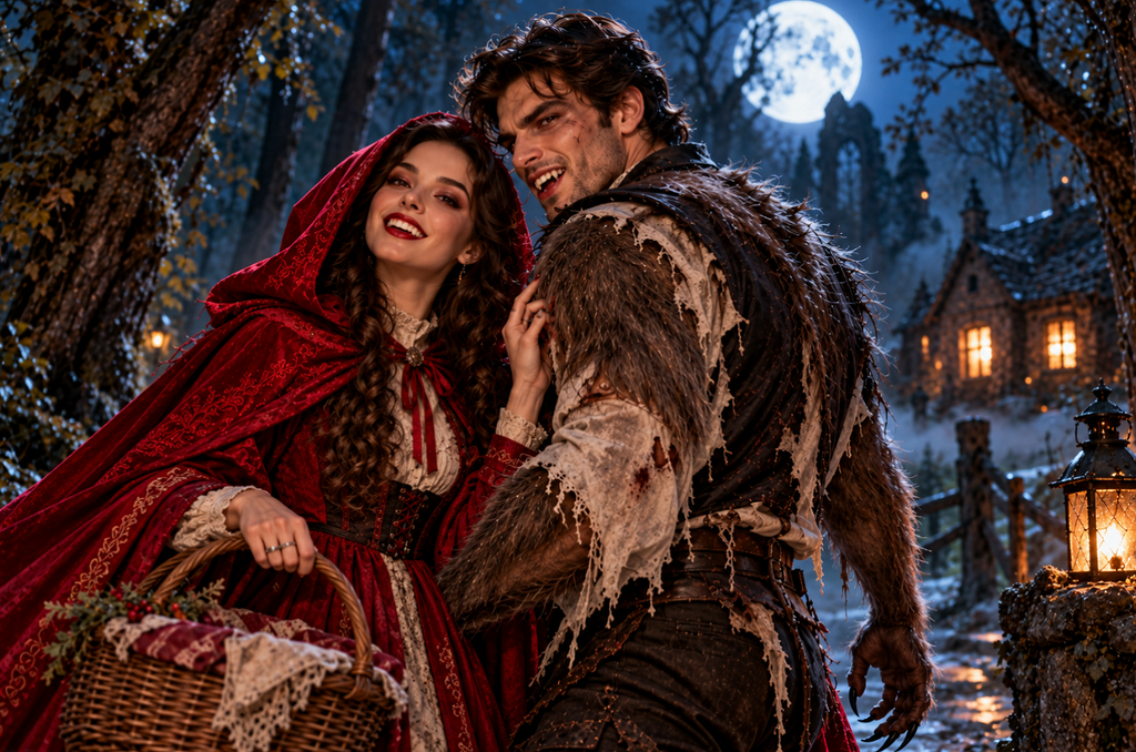fairy tale lovers in forest