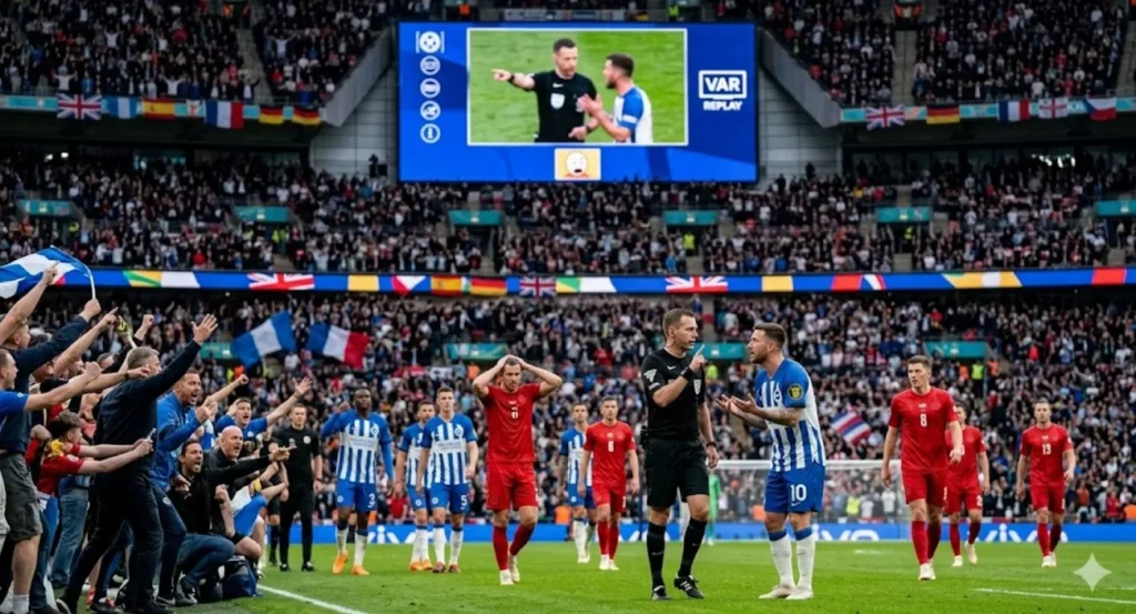 referee given red card to player