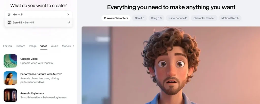home screen runway gen 4 alpha