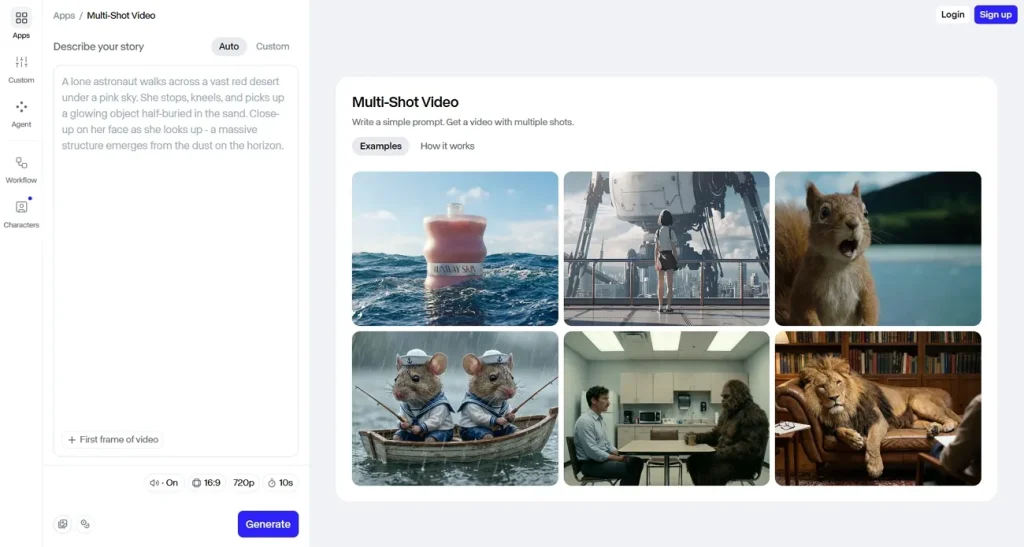 create video through text runway