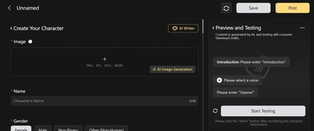character ai tool seaart
