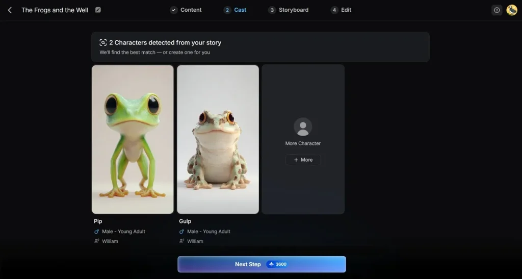 ai characters magiclight tool