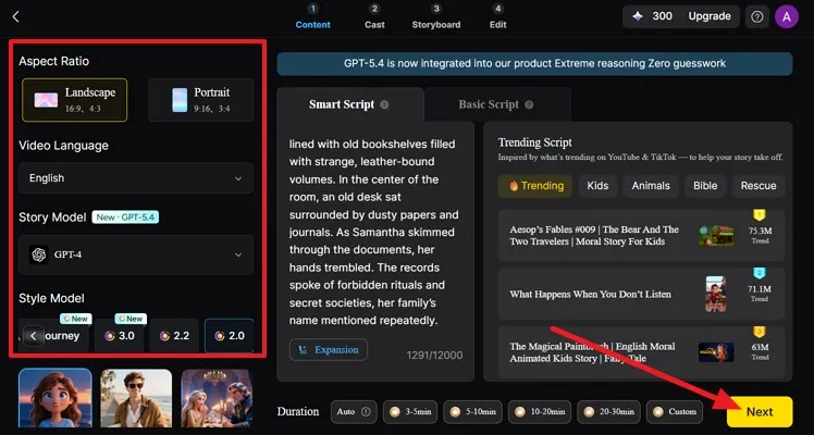 start the animation project