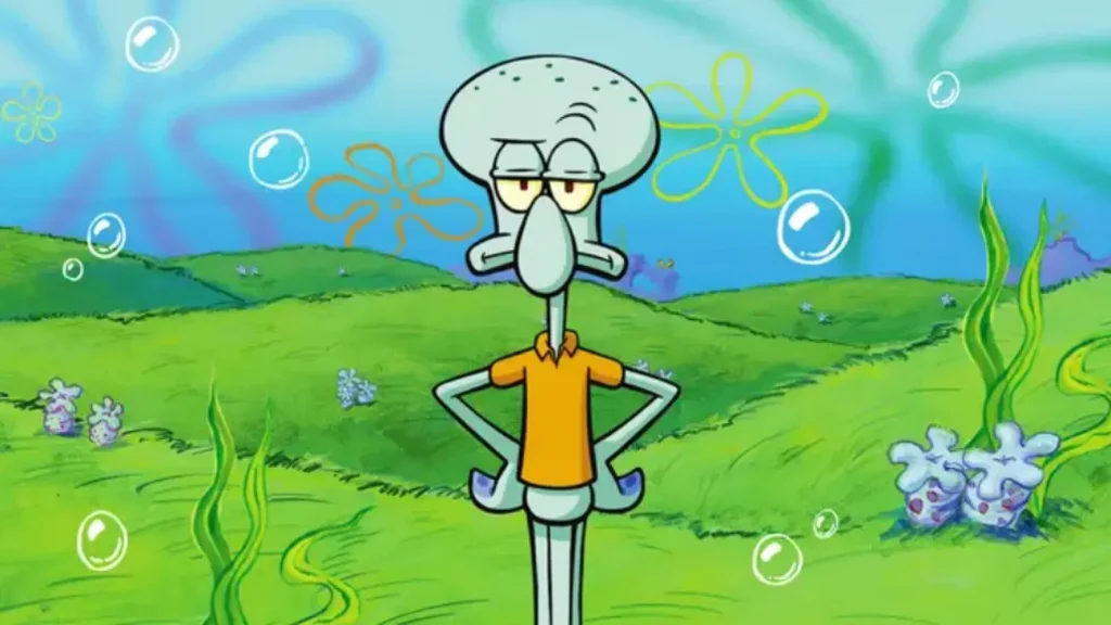 squidward standing with annoyance