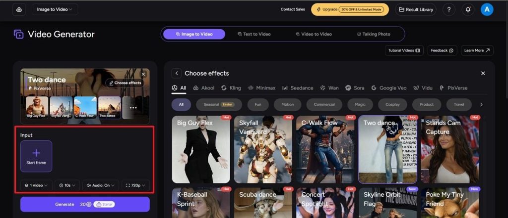 upload image before generation
