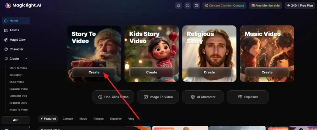 open story video workspace