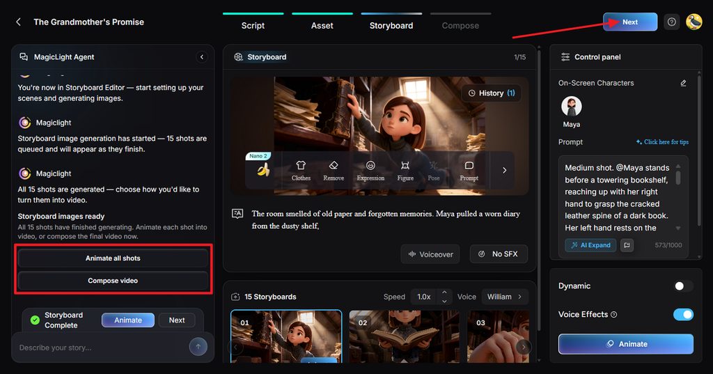 refine scene details before animation
