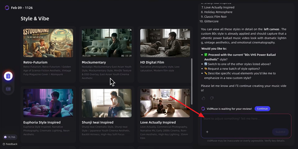 customize video look through chat