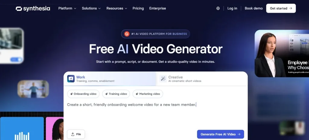 ai avatar video generator synthesia