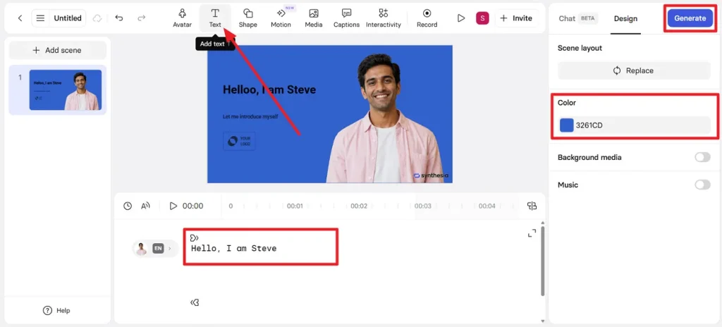 add text for video creation
