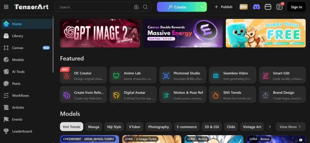 tensor ai feature page