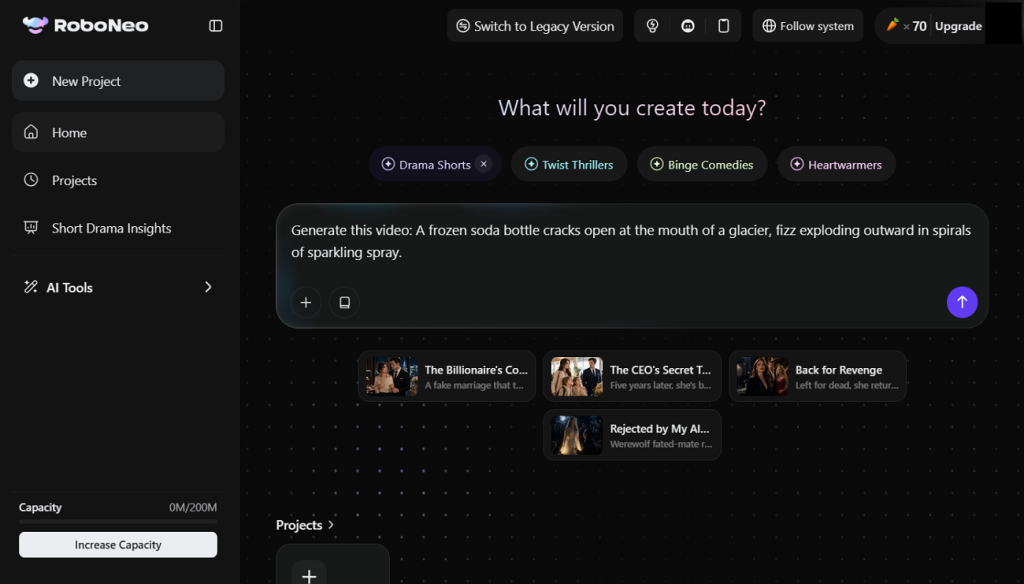submit prompt for video creation