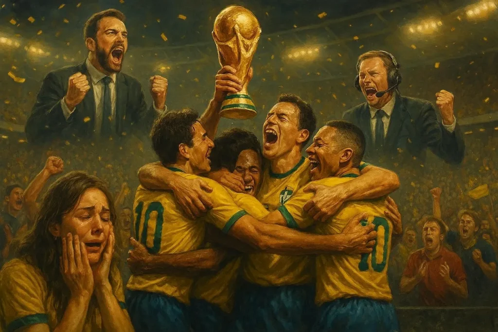 footballers hugging after victory