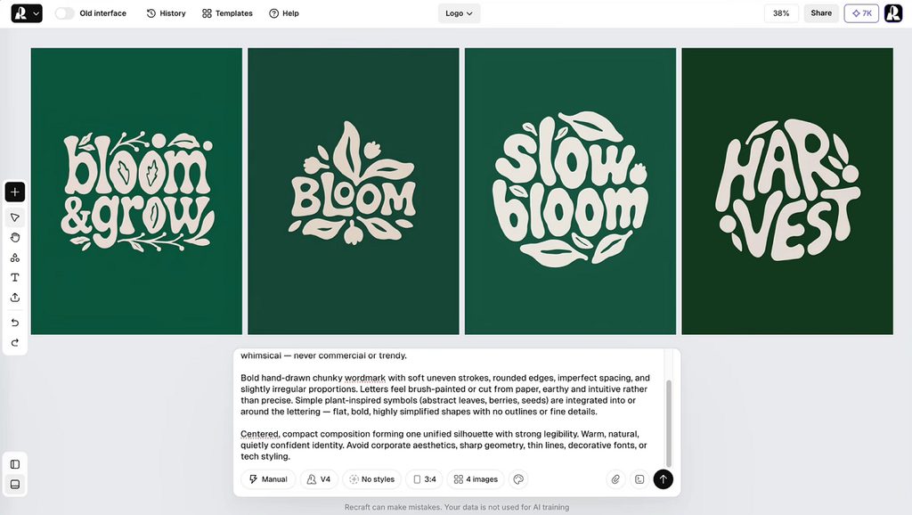 editing scalable logo artwork recraft
