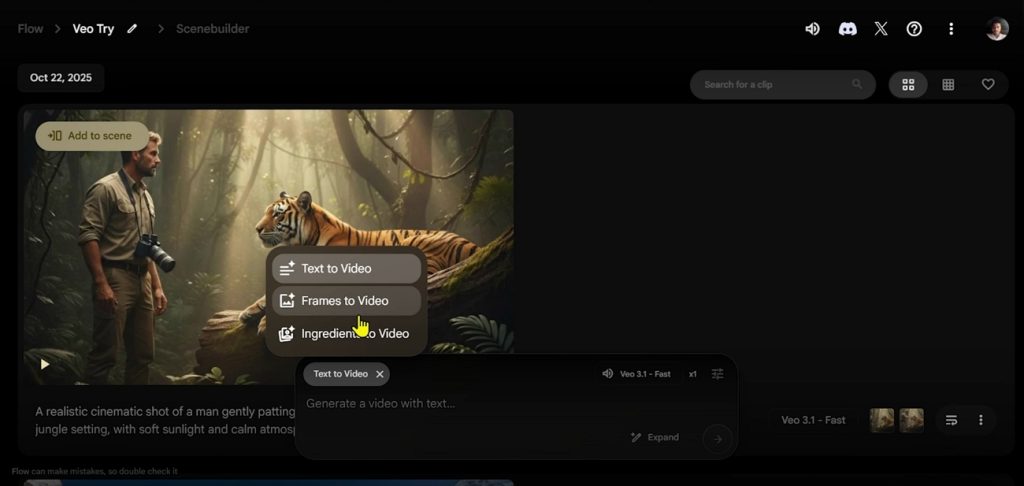 frames to video google veo model