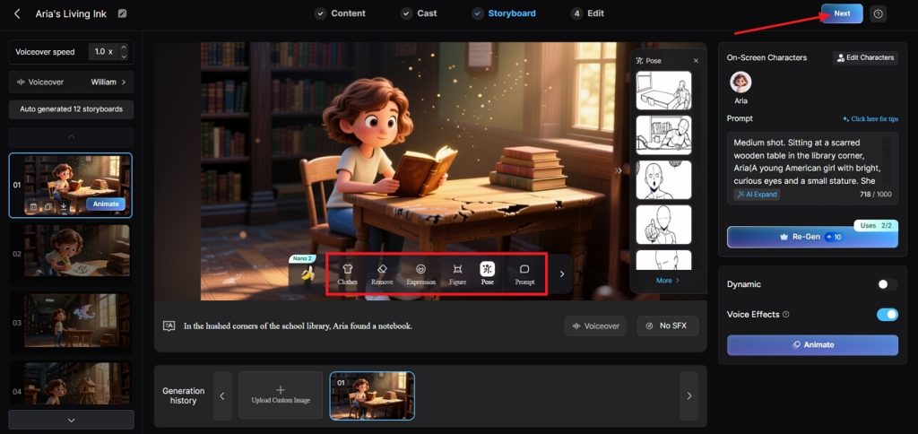 check all storyboards final review