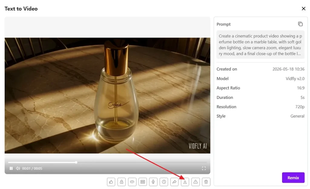 review generated vidfly video