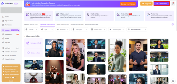 create ai video vidnozai