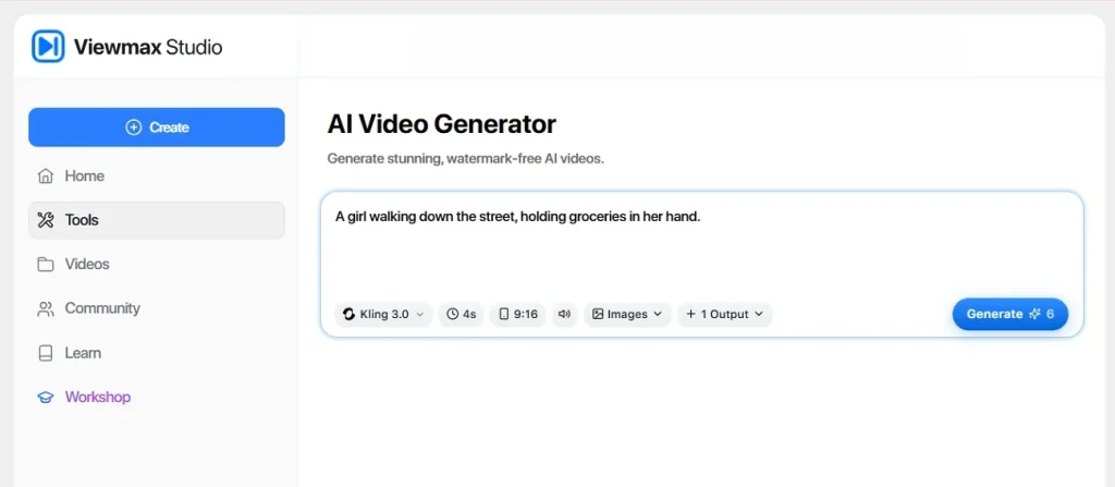 create videos using viewmax.io